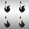Service Caster 5 Inch 316SS Soft Rubber Swivel 1 Inch Stem Caster Lock Brake SCC, 2PK SCC-SS316TTLEX20S514-SRS-2-S-2-1 - alternate 5